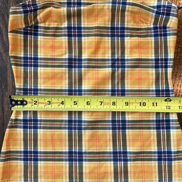 Women's Plaid Print Mini Cami Bodycon Dress. Size XS - Picture 6 of 8